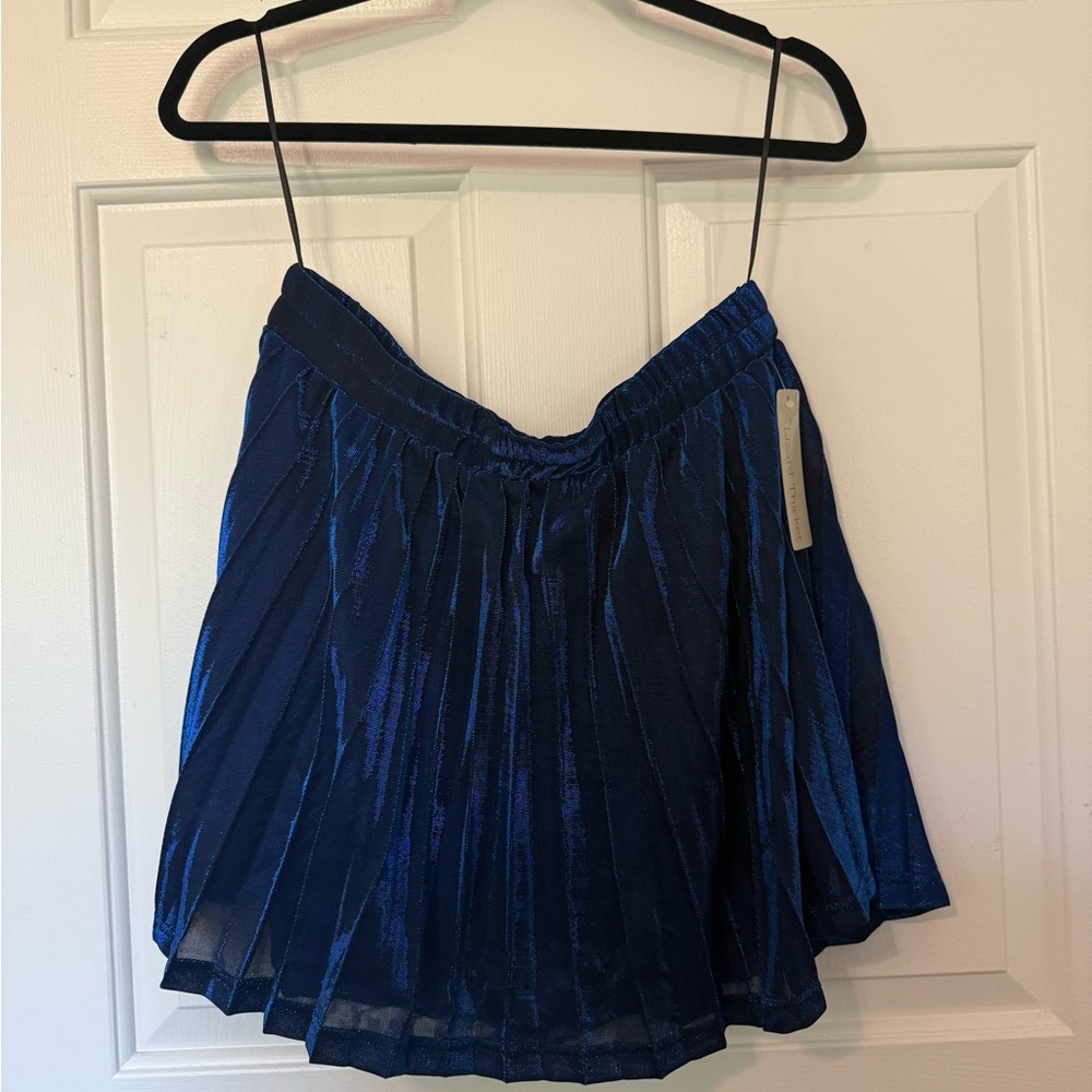 Elegant Blue Mini Skirt